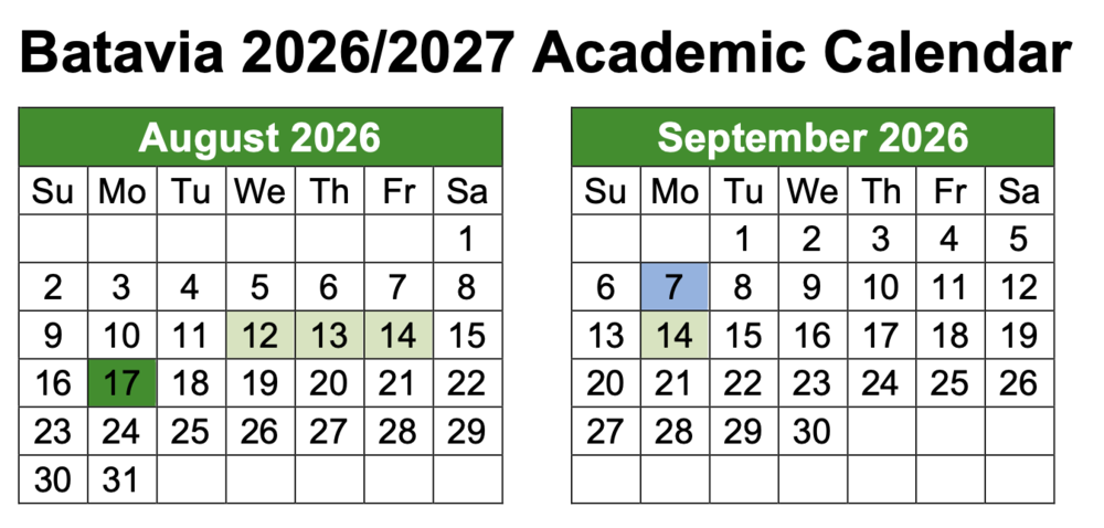 2026/2027 Batavia School District Calendar News Article Image