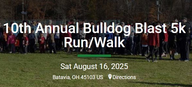 10th Annual Bulldog Blast 5K 8/16/25