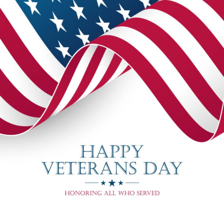 Veterans Day Image with flag