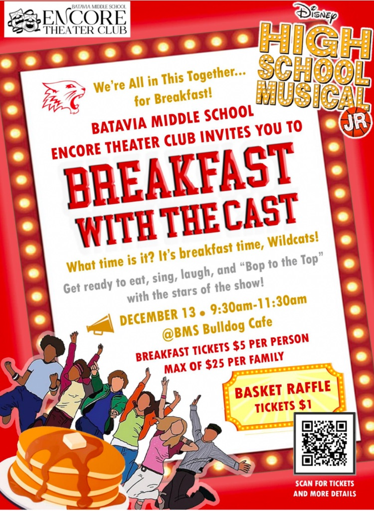 flyer for breakfast with the cast