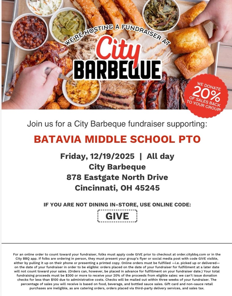 flyer for City BBQ