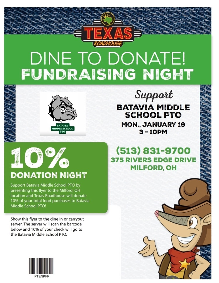 flyer for Texas Roadhouse