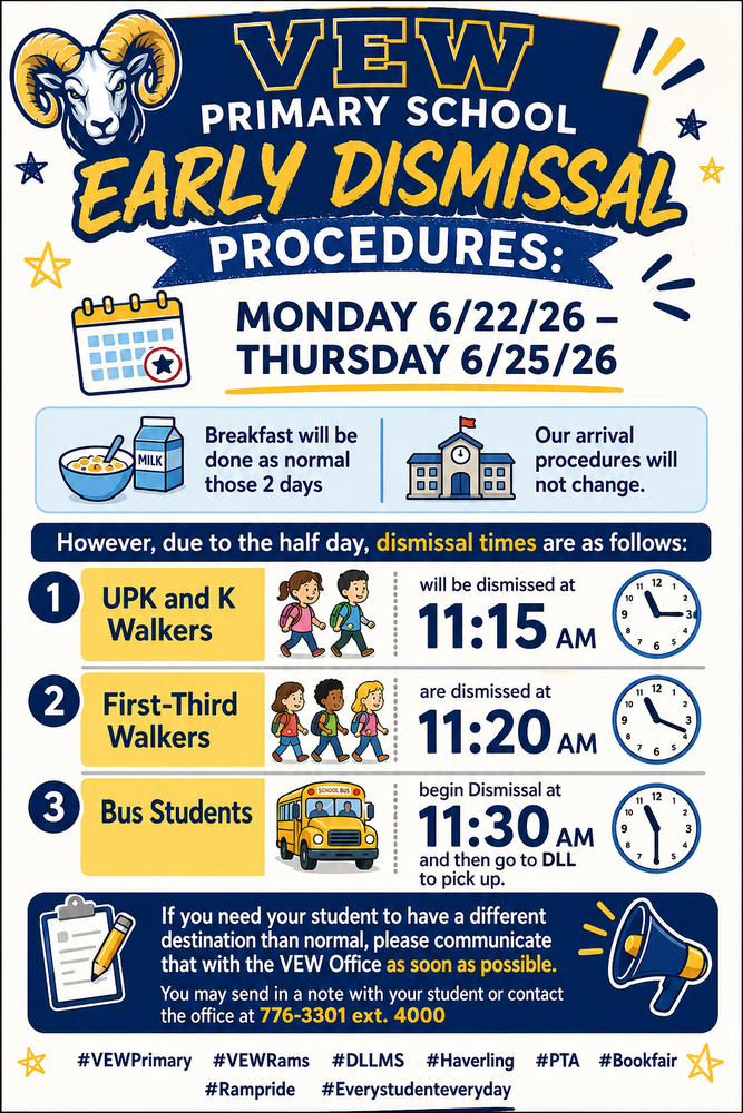 Early Dismissal at VEW