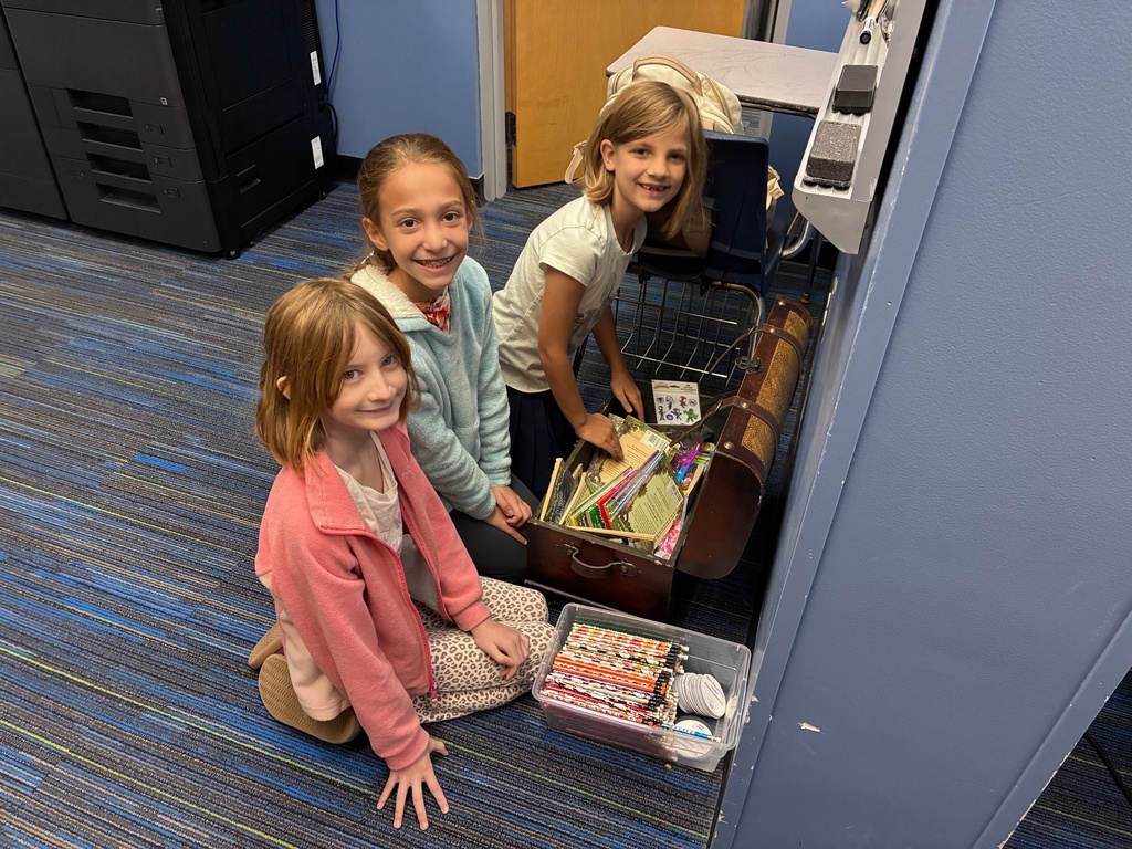 treasure chest and student