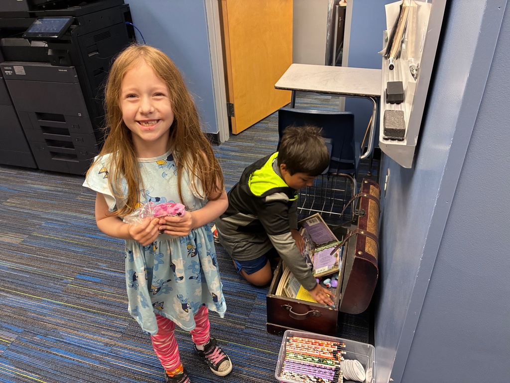 treasure chest and student