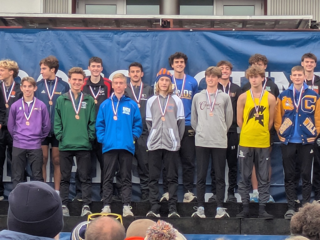 Cross coutry boys with medals