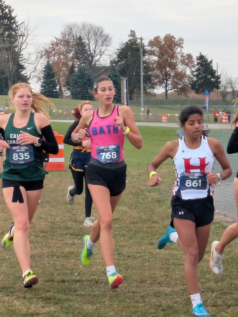 Girls running in the the meet