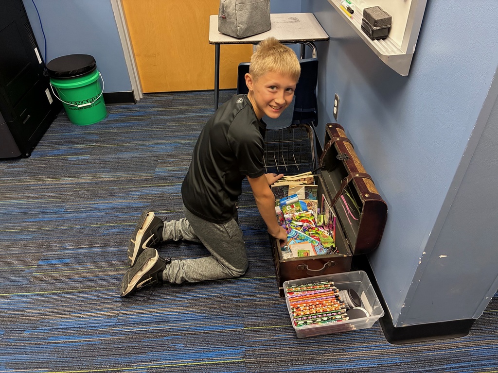 treasure chest  and student