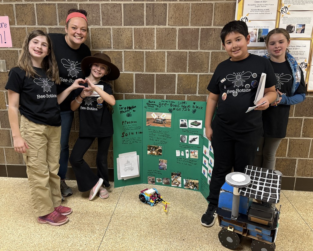 Bee-Botics black team with their project