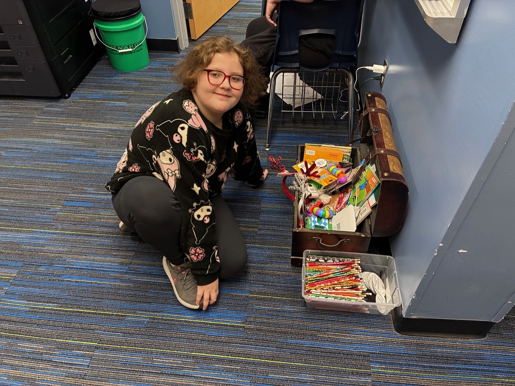 treasure chest  and student