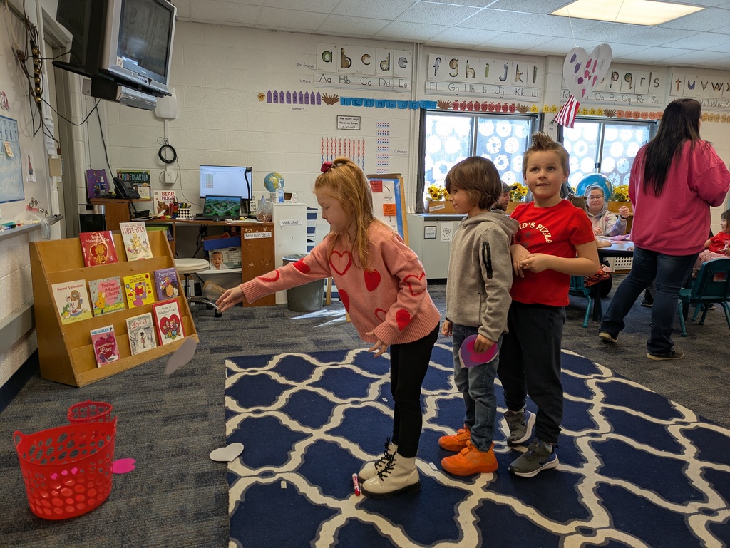 Students playing a tossing game