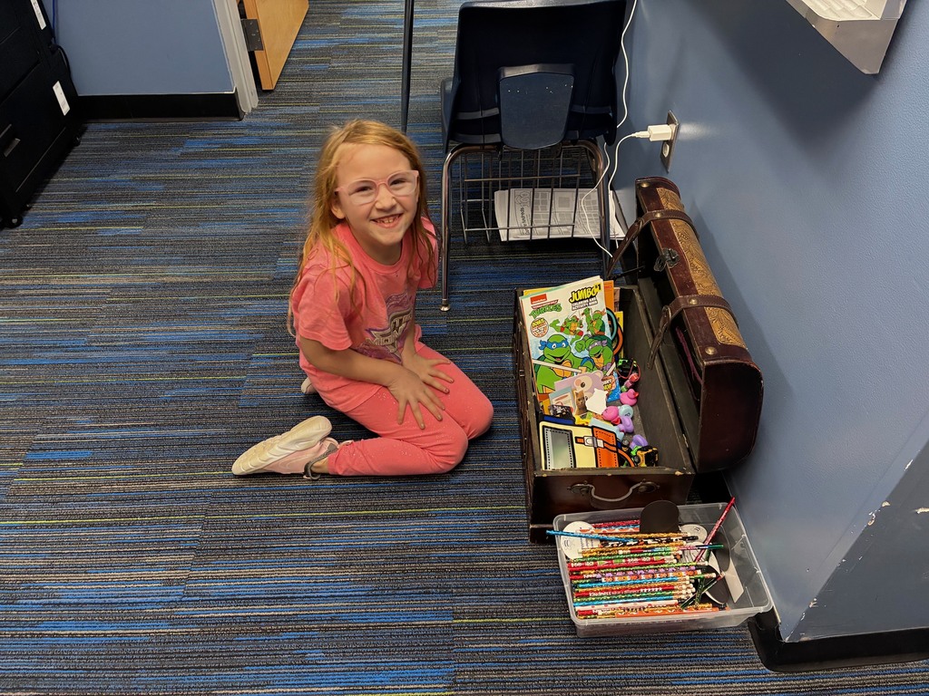 treasure chest and student