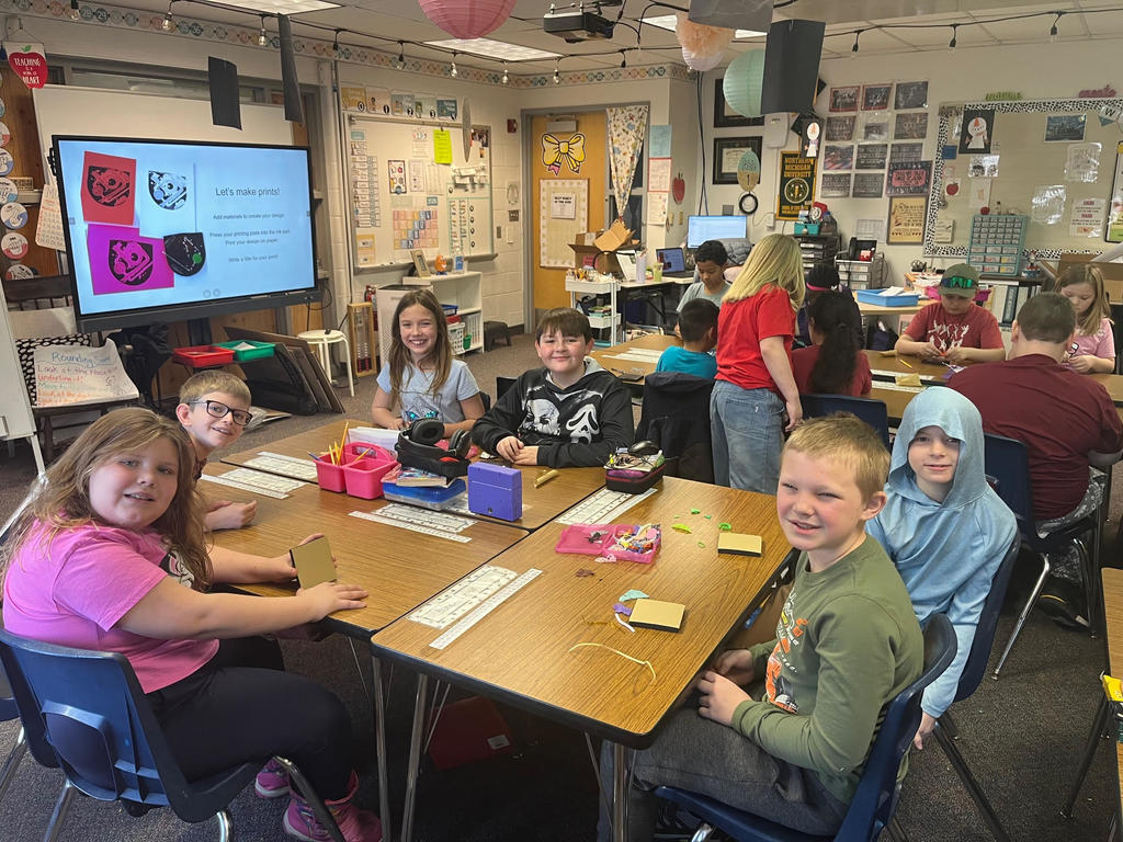 students working on project