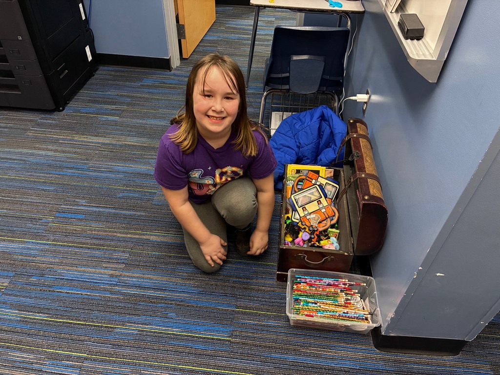 treasure chest and student