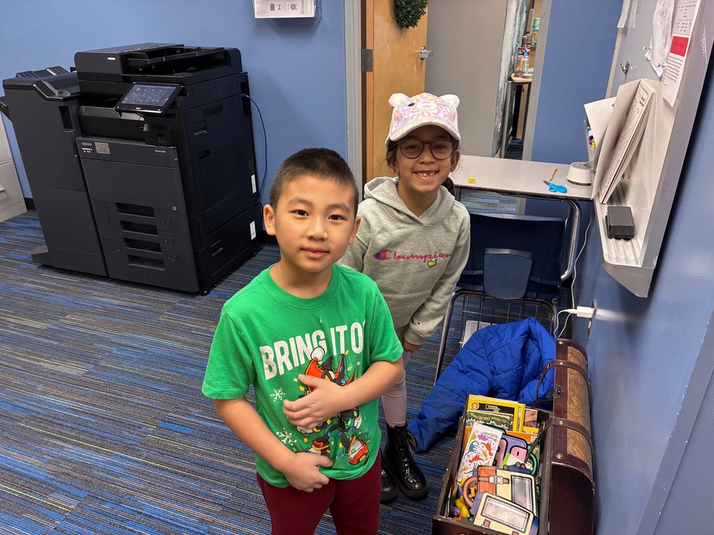 treasure chest and student