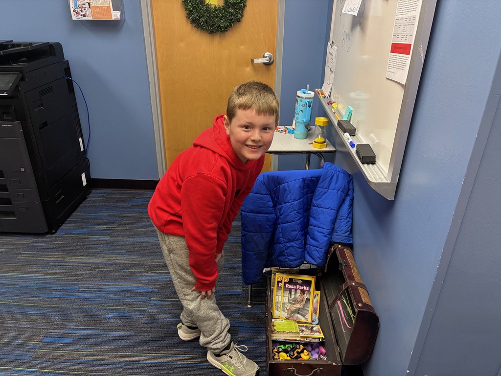 treasure chest and student