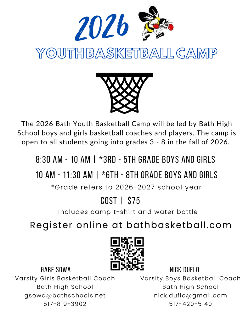 A flyer advertising basketball camps