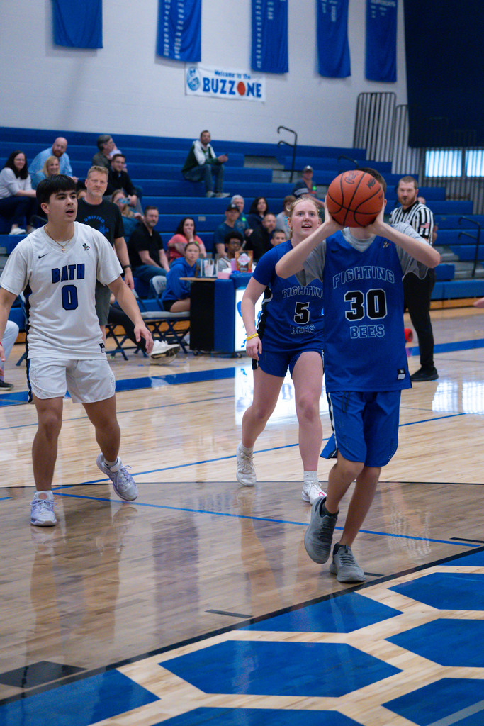 Athlete takes a shot