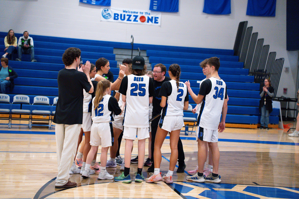 White team is meeting for the game plan