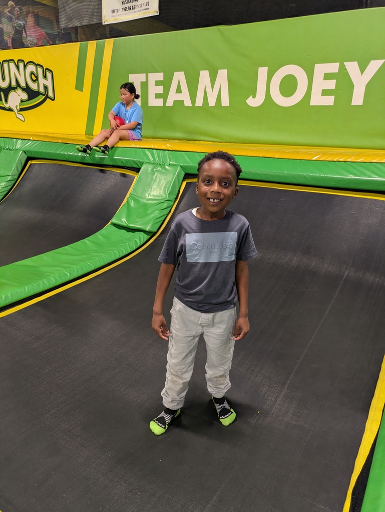 boy on trampoline