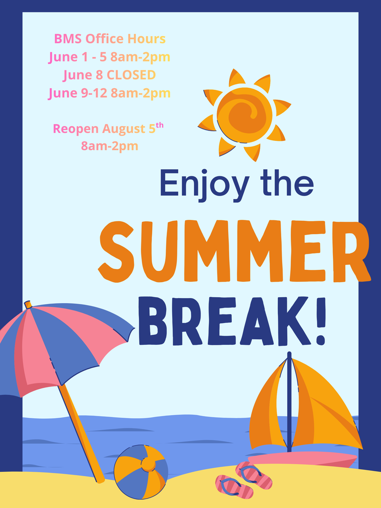Flier with school office hours