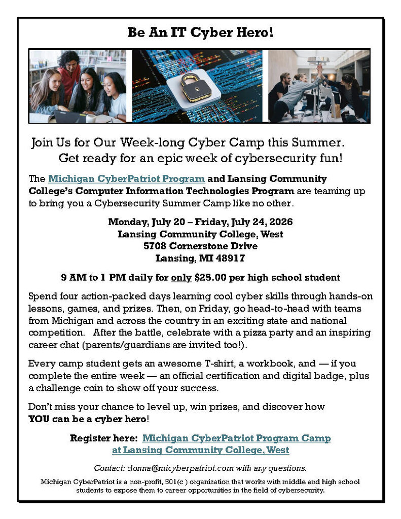 Cyber camp flyer