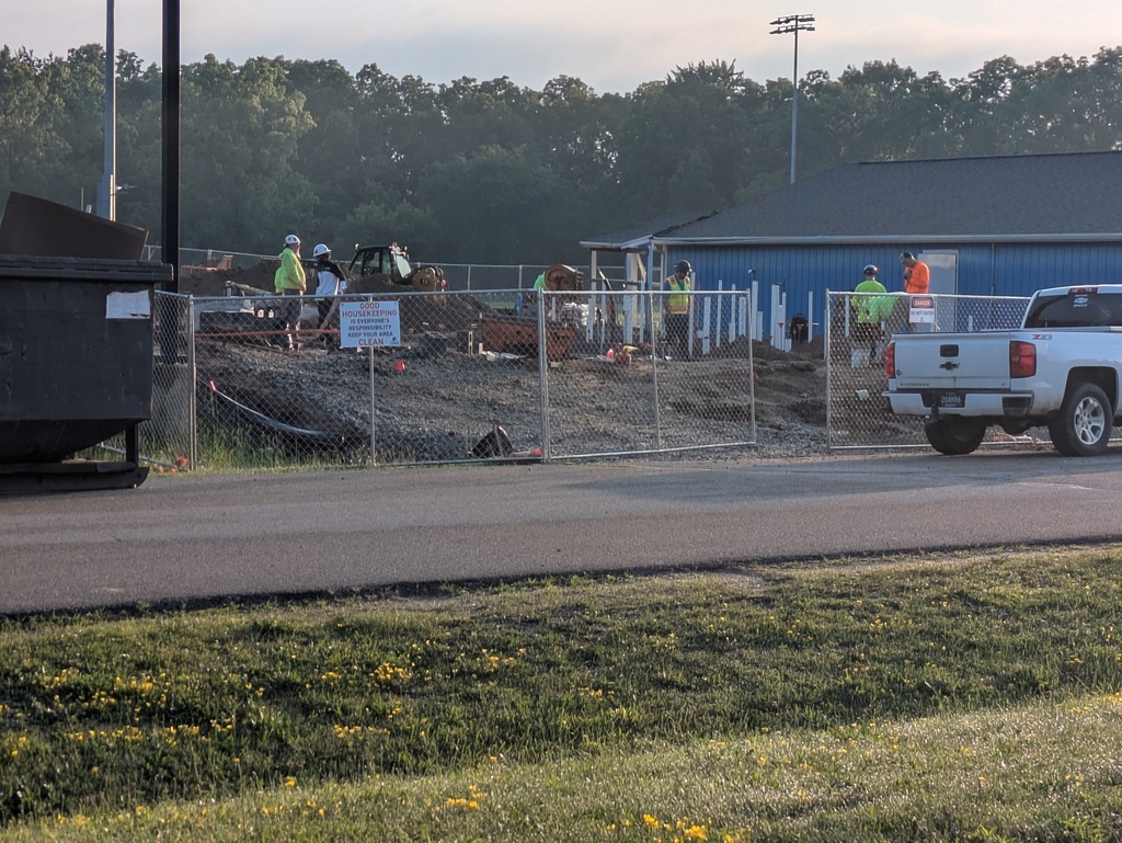 Construction site for new concessions building