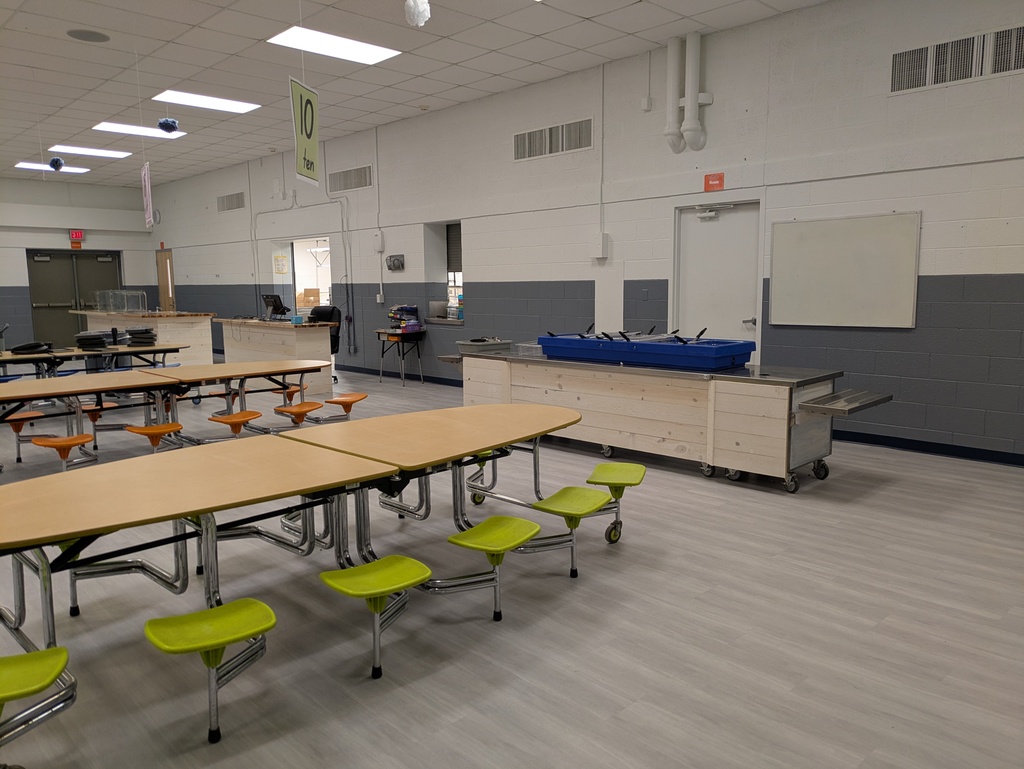 Salad bar area in the elementary cafeteria