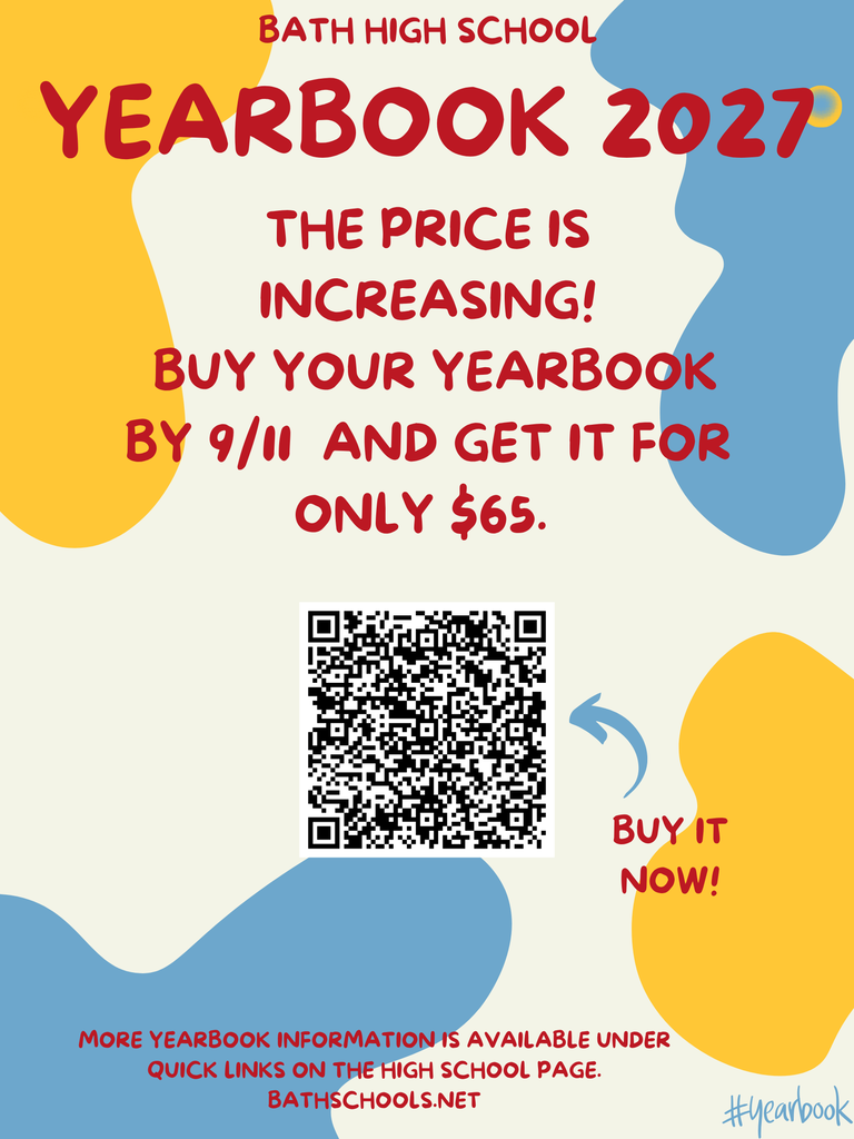 The price fo the yearbook is increasing from $65 to $70 after 09/11/26. Buy yours now!