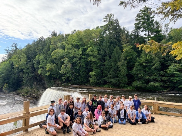 Students at Taquamenon Falls