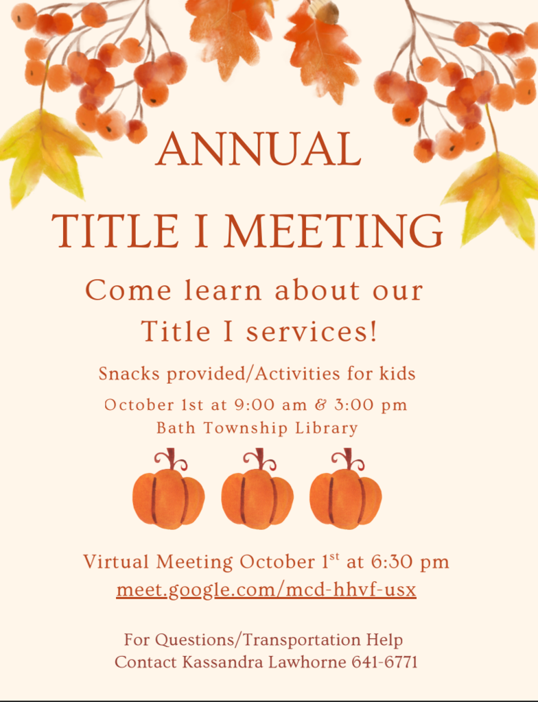 Title One Meeting Poster