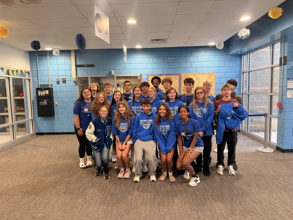 Cross country team in the lobby