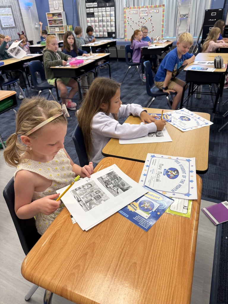 students at desk