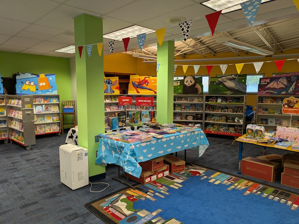 Tables display with books for sale at the book fair