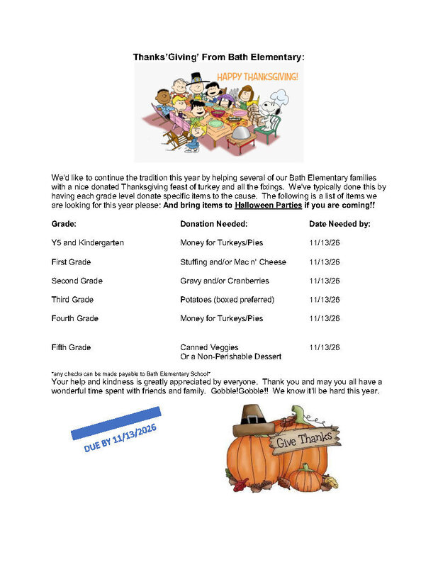 Thanksgiving Meal Donation Information