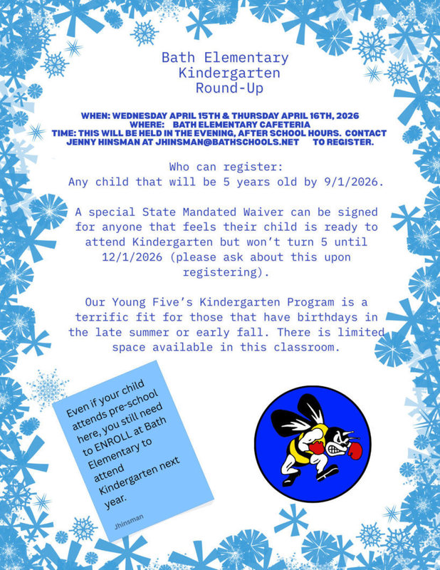 Kindergarten Roundup Information