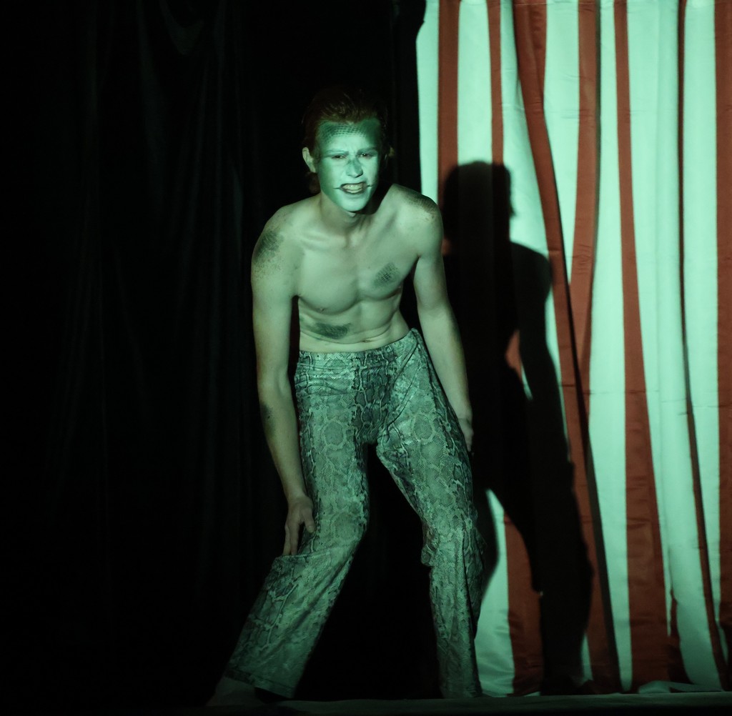 Actor in green light