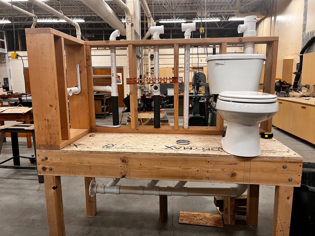 The SkillsUSA plumbing project the students are working on.