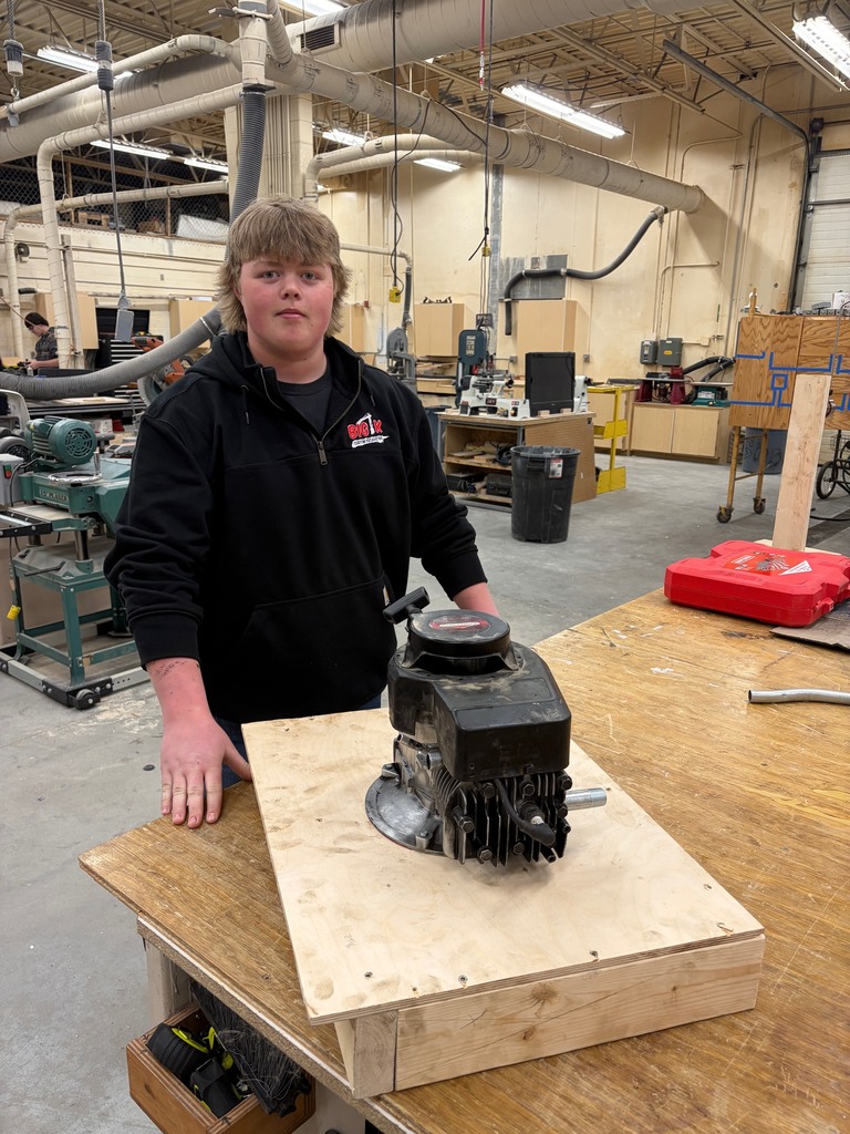 A student tests their engine they rebuilt.