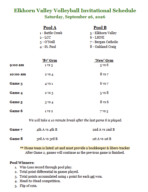 ev schedule