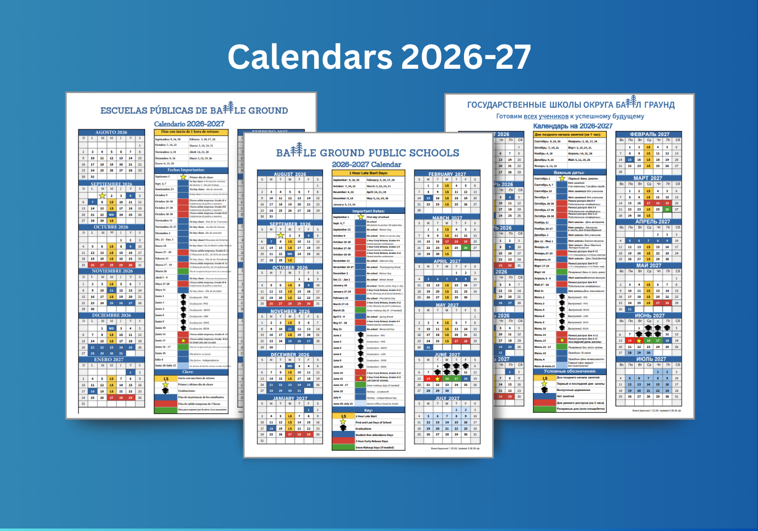 Printable calendars for 2026-27 are available | Tukes Valley Primary