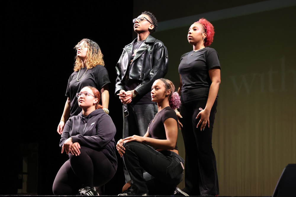 Prairie High School's Black Student Union performed at a school assembly in honor of Black History Month