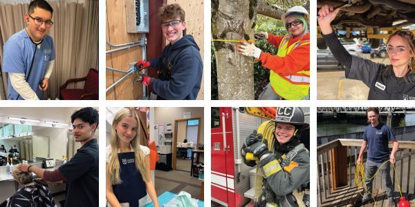 A photo collage of students recognized by Cascadia Tech Academy