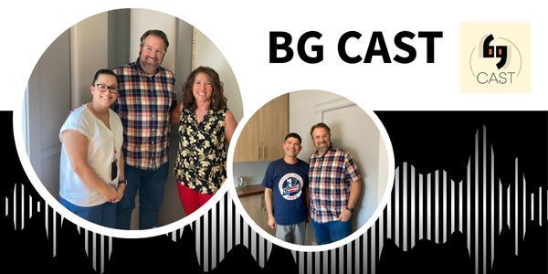 Photos of the BG CAST podcast hosts and guests. 