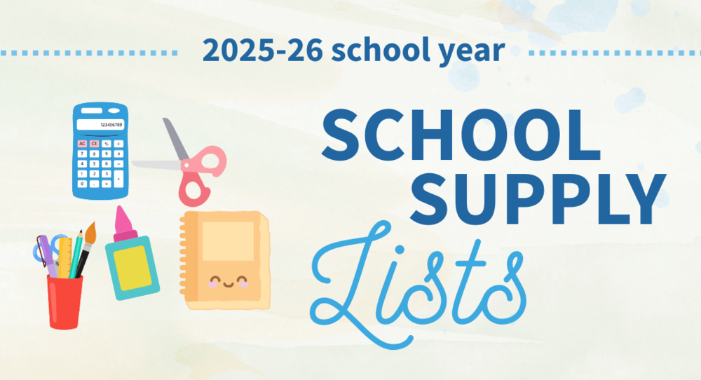 2025-26 school year school supply lists