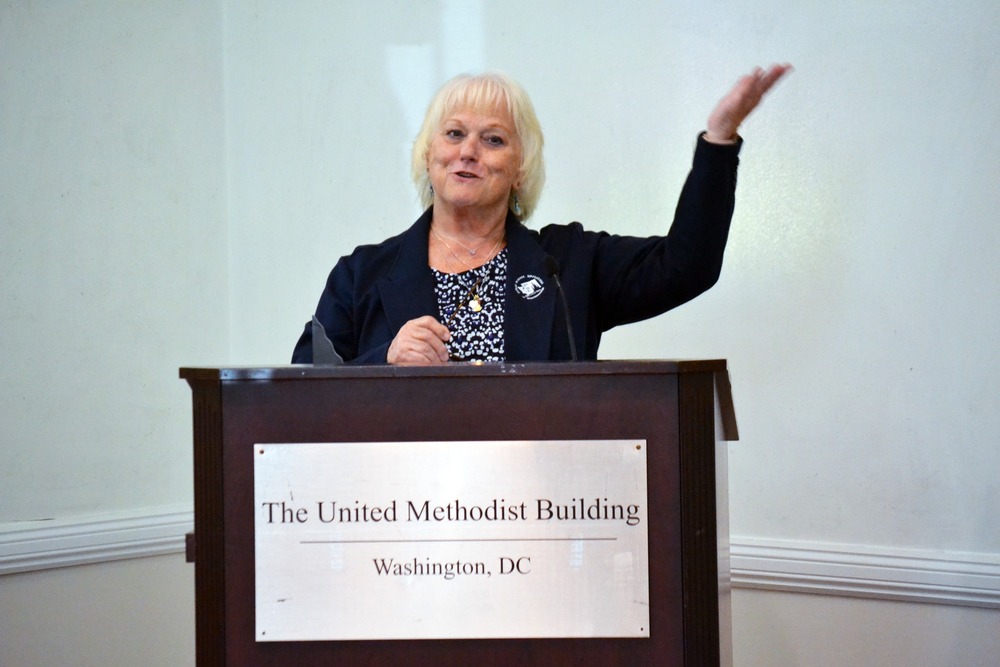 Cheryl O'Dell accepts her award in Washington, D.C.
