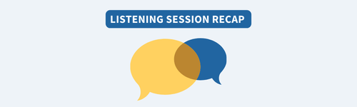 Listening session recap