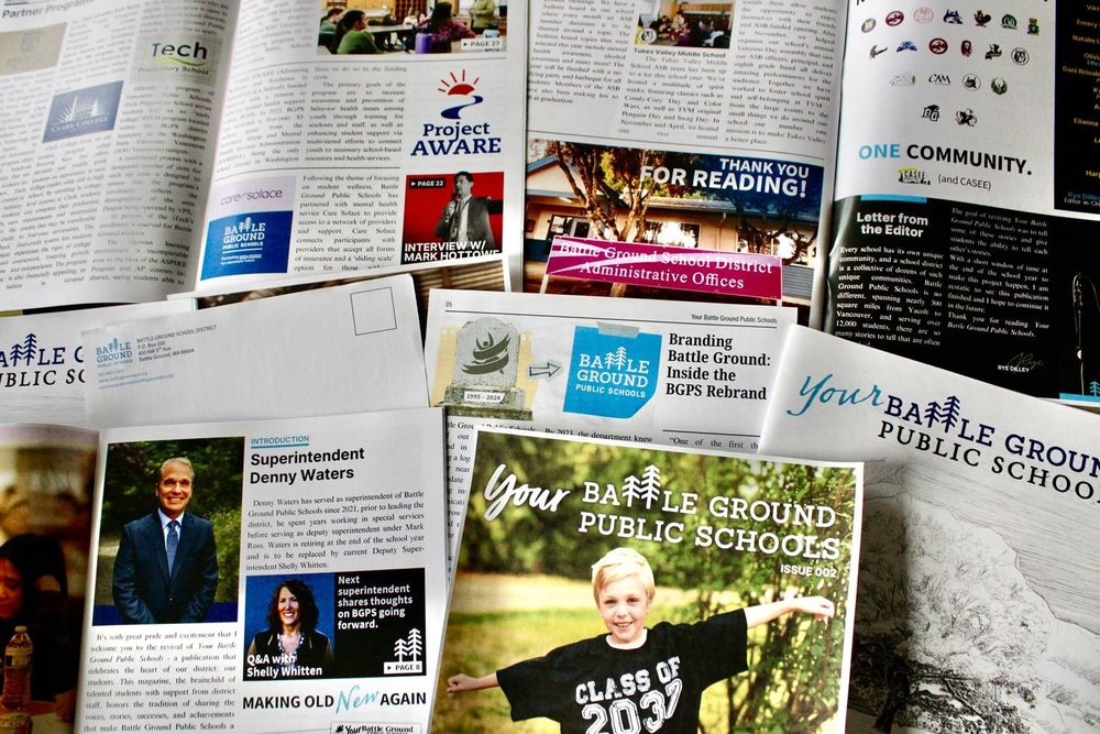 collage of magazines made by students