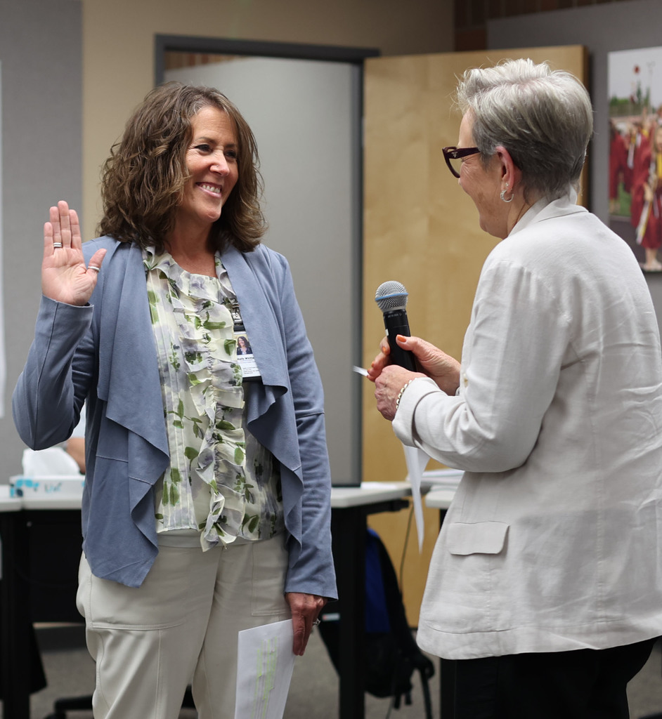 Superintendent Shelly Whitten takes her oath of office