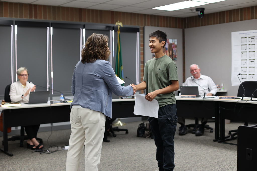 New student board representative Toby Nguyen takes his oath of office